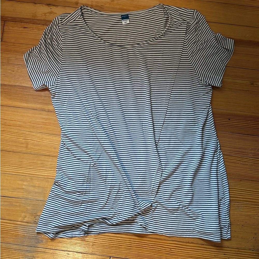 Old Navy Maternity Striped Short Sleeve Tee with Nursing Access